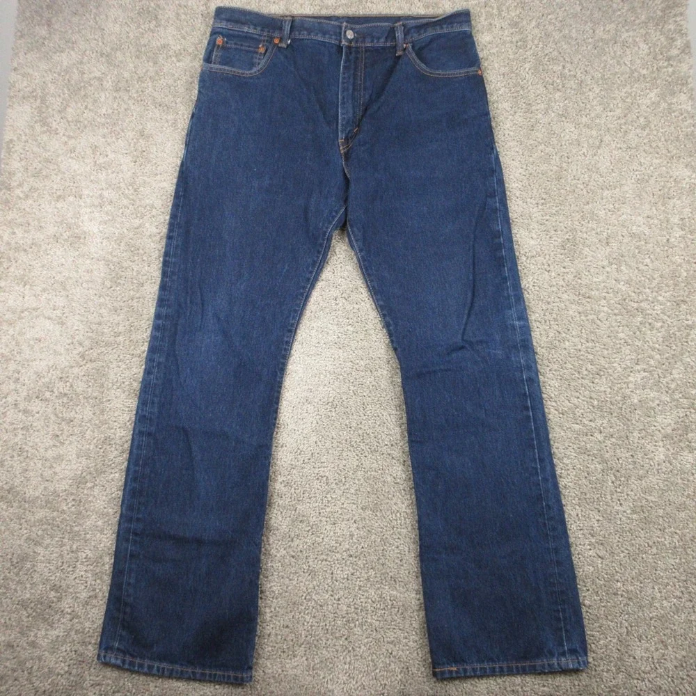 Levis Jeans Mens 36x34 Blue 517 Slim Bootcut Western Cowboy Rodeo Denim Pants